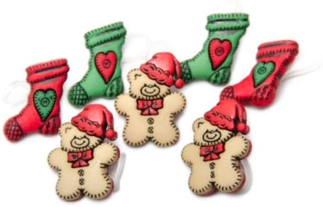 U-B It's A Stockings and Bears Christmas, Compatible with all Rubber Band Bracelets, Plus Comes With Attached Bands- (7 Charms)