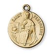 12K Gold Filled Saint Peregrine Medal and 18-inch Chain