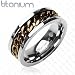 Solid Titanium with IP Coffee Chain Inlay