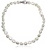 Jewelry : White 9-10mm Baroque Freshwater Cultured Pearl Necklace, 16"