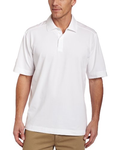 Callaway Men''s Solid Polo Short Sleeve Shirt,Bright White,Small