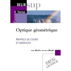 Optique g�om�trique. Rappels de cours et exercices