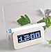Alarm clock ,Creative USB/Battery Powered LED Blue Light Fluorescent Message Board Morning Clock Digital Calendar kids Desk Clock (Blue Light)