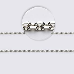 LIOR - Chaîne Cable en Or blanc 750/1000 (18kt) pour les hommes et les femmes -45 cm