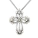 Sterling Silver Marcasite Filigree Cross, Pendant title=