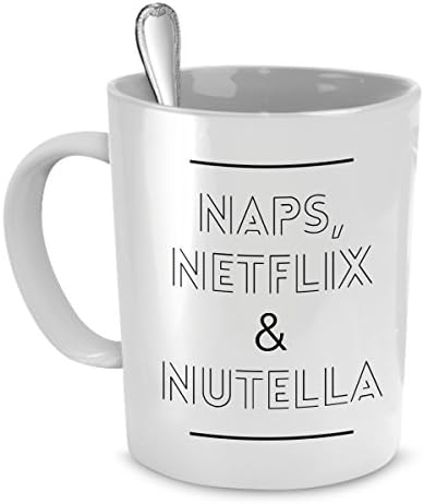 Naps, Netflix & Nutella Funny Coffee Mug (White) - 11 oz.