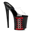 8 Inch Heel Sexy Shoes 5 Buckle Platform Shoes Red