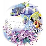 Tropical Fish-Hibiscus Adult T-Shirt