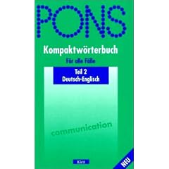 PONS Kompaktw�rterbuch Englisch, Tl.2 : Deutsch-Englisch