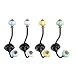Set of 4 Hooks Metal with Pastel Knobs