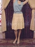 $4455 New Authentic CHANEL Lambskin Pleated Tan Skirt 40 / 8