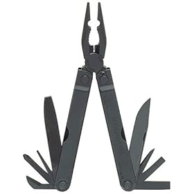 Leatherman 61040101 Pocket Survival Tool (PST) with Cap Crimper and Black Oxide finish