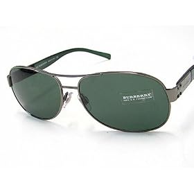 New Burberry 3021 BE3021 Gray Green Lens 1003 71 Gunmetal Sunglasses Size: 58-14-135