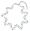 Crystal choker, 'Blue Coral' 1.2" W 13" L