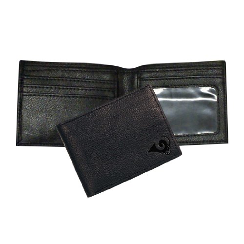 NFL St Louis Rams Debossed Black Leather Bi-fold Wallet