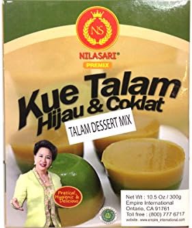 Talam Dessert Mix (Kue Talam Hijau &amp; Coklat) - 10.5oz (Pack of 6)