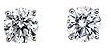 Platinum, Round, Diamond 4-Prong Stud Earrings (1/3 cttw, G-H Color, VS2 Clarity)