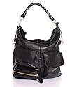 LECONI Schultertasche Umhängetasche Leder schwarz