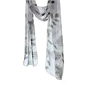 Georgette and Poly Blend White Scarf "Chiffon Chic Scarf [White]" -Fair Trade Gifts
