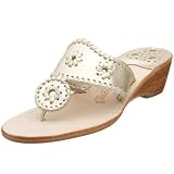 Jack Rogers Women's Hamptons Midwedge Sandal Sandal,Platinum,7 M