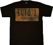 Ghostbusters Ecto-1 License Plate Black T-shirt Tee
