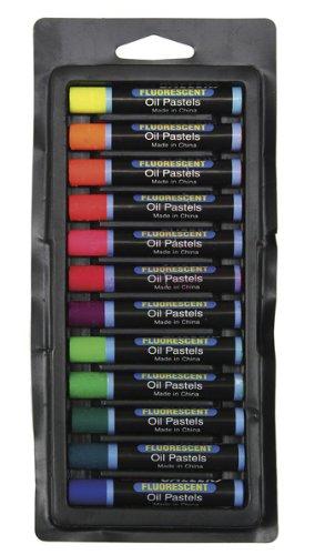 OIL PASTELS 12 PC SET FLUORESCENT