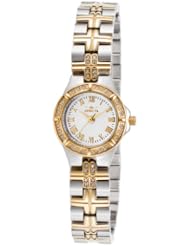 Womens Wildflower Two-Tone Steel Bracelet White Dial