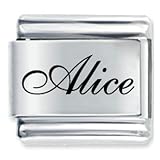 Name Alice Laser Italian Charms