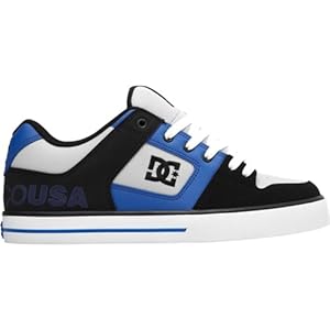 DC Men's Pure XE Sneaker,Black/Nautical Blue,11.5 M US