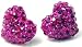 Adorable Dark Pink Fuchsia Crystal Embellished 1/2