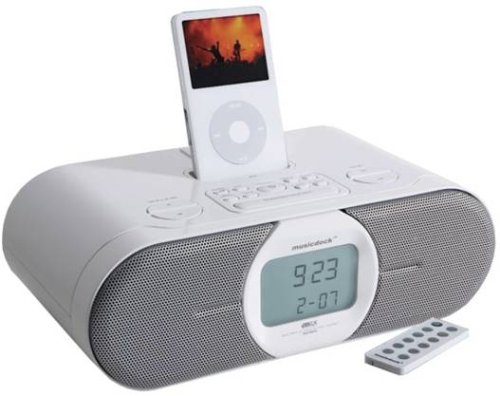 Electronics: KLH KC 80 Hi Fidelity Clock Radio with iPod Dock white