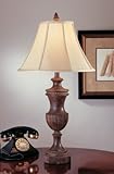 Murray Feiss One-Light New Hyde Park Table Lamp, Palladio with Gray-Beige Shantung/Soft Lined Shade # 8891PAL