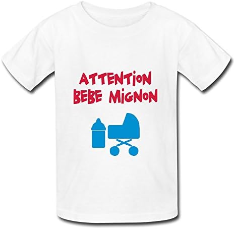LZF Children Attention Bebe Mignon Cotton T Shirt S White