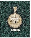 Arizona State Sun Devils ASU Basketball Pendant - 14KT Gold Jewelry