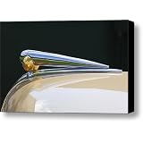 1941 Lincoln Continental Hood Ornament 2 Canvas Print Canvas Art - Artist Jill Reger by Fine Art America