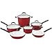 Cuisinart Elements 10-Piece Cookware Set, Red