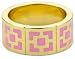 Trina Turk Enamel Brick Gold And Hot Pink Ring Trina Turk Enamel Brick Gold And Hot Pink Ring
