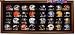 32 Mini Football Helmet Display Case with Wood Frame