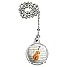 Cello Sheet Music Notes Treble Clef Ceiling Fan and Light Pull Chain