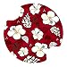 Car Coaster for Auto or Boat -2 Pack Red & White Hibiscus