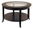 Winsome 92219 Genoa Coffee Table with Glass Inset Top, Dark Espresso