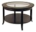 Winsome 92219 Genoa Coffee Table with Glass Inset Top, Dark Espresso