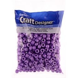 Pony Beads, Lavender Pearl, 6 X 9mm, 480pc Pkg
