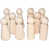 Unfinished Wood Doll Bodies -Dad (3-9/16") Mom (3-1/2") - (5 Dads / 5 Moms) 10 Pieces Woodpeckers&reg;