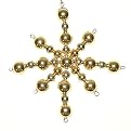 Beaded Snowflake Ornament - Gold