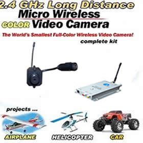 WIRELESS RC CAR/HELICOPTER/PLANE MINI VIDEO CAMERA
