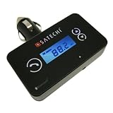 Bluetooth Handsfree Fm Transmitter for Car Stereo Modulator 200 Channel / Ipod / Zune Car Kit-black with Built in Backnoise Cancelation Microphone