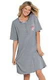 Jessica London Plus Size Satin trim cotton sleepshirt Dreams & Co