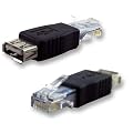 PC USB FEMALE A to ETHERNET RJ45 CONNECTOR ADAPTER
