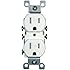 Leviton T5320-W 15 Amp, 125 Volt, Tamper Resistant, Duplex Receptacle, Residential Grade, Grounding, White